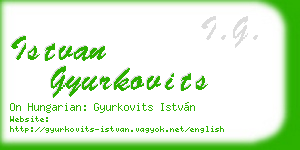 istvan gyurkovits business card